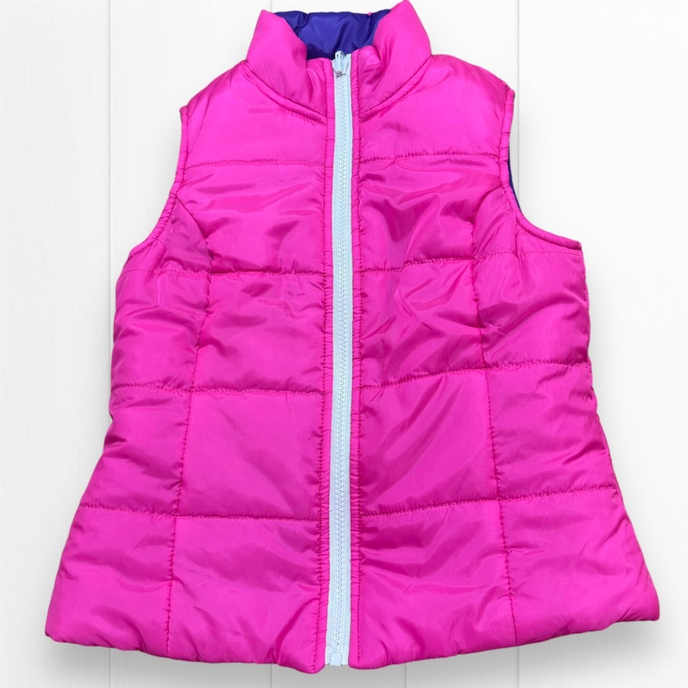 Urban Groove Pink and Purple Reversible Puffer Vest Kid's Small